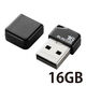 USBメモリ 16GB USB2.0対応 キャップ式 小型 ストラップホール付 ブラック MF-SU2B16GBK エレコム 1個（直送品）