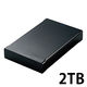 HDD (ハードディスク) 外付け ポータブル 2TB ブラック ELP-CED020UBK エレコム 1台