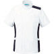 KAZEN メンズジャケット半袖 （医務衣） 医療白衣 ホワイト×ネイビー S 094-28（直送品）