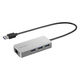 バッファロー LANアダプター USBハブ LAN×1 Type-A×3 Giga対応 USB-A シルバー LUD-U3-AGHSV 1台
