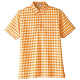 ボンマックス チェックプリントポロシャツ（半袖） 男女兼用 オレンジ 3L FB4523U（直送品）