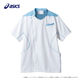 住商モンブラン メンズジャケット 医療白衣 半袖 ホワイト×ウォームブルー M CHM558-0104（直送品）
