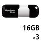 【アウトレット】USB2.0スライド式USBメモリー １６ＧＢ GJU216GSLJ　1セット（3個）　Gigastone　USBフラッシュメモリ