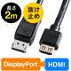 サンワダイレクト DisplayPort-HDMI変換ケーブル