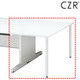 【組立設置込】イトーキ エンドテーブル CZRシリーズ ホワイト 高さ720mm