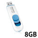 ADATA USB2.0対応スライド式USBメモリー8GB AC008-8G-RWE 1本