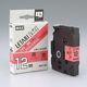 マックス 文字テープ LM-L512BR 赤に黒文字 12mm　1個（直送品）