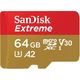 サンディスク エクストリーム　ｍｉｃｒｏＳＤＸＣ　ＵＨＳーＩ　カード　６４ＧＢ SDSQXAF-064G-JN3MD 1個（直送品）