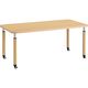 【組立設置込】コクヨ 高齢者施設用 高さ調整テーブル ラチェット調節式 角形 キャスタータイプ