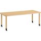 【組立設置込】コクヨ 高齢者施設用 高さ調整テーブル スペーサー調節式 角形 キャスタータイプ
