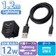 タブレット・スマホ充電器 ライトニングケーブル同梱 1.2m 2.4A出力 USB2ポート MPA-ACLX エレコム