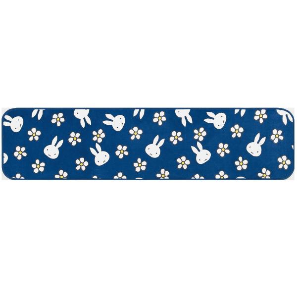 ＜LOHACO＞ ミッフィー フローフラワー ラグマット 約45×180cm ブルー