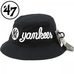 ＜LOHACO＞【SALE】フォーティーセブン ヤンキース ’47 バケットハット Yankees McBess ’47 Bucket 帽子 メンズ レディース Black （MBSBK05G FW18）