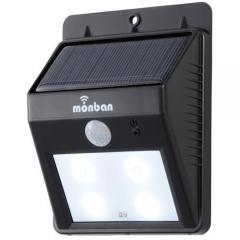 ＜LOHACO＞ monban LEDセンサーウォールライト ソーラー発電式 ブラック_LS-S1084C-K 07-8207