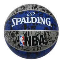 ＜LOHACO＞ スポルディング（SPALDING） NBA グラフィティ バスケットボール 7号球 ブルー 83-176Z （Men's）画像