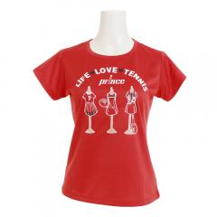 ＜LOHACO＞ プリンス（PRINCE） Tシャツ WL8041 WL8041 015 RED（Lady's）画像