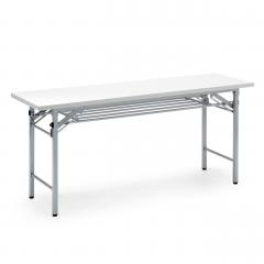 ＜LOHACO＞ 折り畳み 会議テーブル 幅150cm × 奥行45cm ホワイト 100-FD010W画像