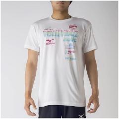＜LOHACO＞ （セール）MIZUNO（ミズノ）バレーボール 半袖プラクティスシャツ プラクティスシャツ V2MA708501 ホワイト画像