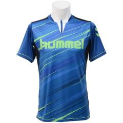 ＜LOHACO＞ （セール）hummel（ヒュンメル）サッカー 半袖プラクティスシャツ SPOTプラシャツ HAP1126MG_66 ツゥルーブルー画像