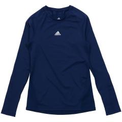 ＜LOHACO＞ adidas（アディダス）サッカー ジュニア長袖インナーシャツ KIDS ALPHASKIN TEAM ロングスリーブシャツ EUU84 CW7322 ボーイズ ダークブルー画像