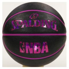 ＜LOHACO＞ SPALDING（スポルディング）バスケットボール 5号ボール ホログラム ブラックレッド ラバー 5 83-795J FF BLACK画像