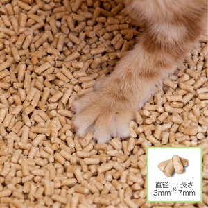 尿で固まらず、猫砂みたいに砂がかける極小粒のチップ