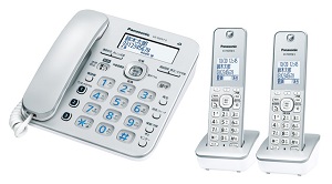 パナソニック デジタルコードレス電話機（子機2台付き） 「VE-GD37DW-S」